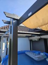 Aranżacja: Aluminiowa pergola ogrodowa 4x4 Kirn Beż