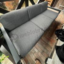 Aranżacja: Aluminiowa sofa ogrodowa dla 3 osób 193cm Calamba Grafit