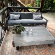 Aranżacja: Aluminiowa sofa ogrodowa dla 3 osób 193cm Calamba Grafit