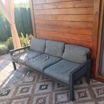Aranżacja: Aluminiowa sofa ogrodowa dla 3 osób 193cm Calamba Grafit