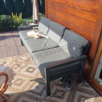 Aranżacja: Aluminiowa sofa ogrodowa dla 3 osób 193cm Calamba Grafit