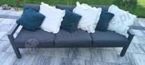 Aranżacja: Aluminiowa sofa ogrodowa dla 3 osób 193cm Calamba Grafit