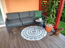 Aranżacja: Aluminiowa sofa ogrodowa dla 3 osób 193cm Calamba Grafit