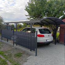 Aranżacja: Aluminiowa wiata garażowa wolnostojąca 3x5m Axel - Grey