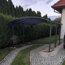 Aranżacja: Aluminiowa wiata garażowa wolnostojąca 3x5m Axel - Grey