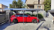 Aranżacja: Aluminiowa wiata garażowa wolnostojąca 3x5m Axel - Grey