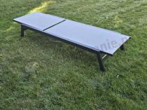 Aranżacja: Aluminiowe leżaki ogrodowe z regulowanymi oparciami Erebu - Silver + Black 2szt.