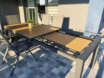 Aranżacja: Aluminiowe meble ogrodowe z rozkładanym stołem 210cm + 10 krzeseł Tanami Daven Antracite