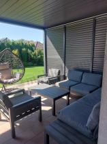 Aranżacja: Aluminiowy narożnik ogrodowy z fotelami - Calamba Corner - Antracite