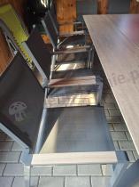 Aranżacja: Aluminiowy zestaw obiadowy do ogrodu dla 10 osób, stół 220 cm z blatem polystone – Mivo Ebra, antracyt