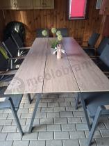 Aranżacja: Aluminiowy zestaw obiadowy do ogrodu dla 10 osób, stół 220 cm z blatem polystone – Mivo Ebra, antracyt