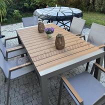 Aranżacja: Aluminiowy zestaw stół i krzesła dla 8 osób Tanami Marla Taupe