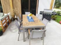 Aranżacja: Aluminiowy zestaw stół i krzesła dla 8 osób Tanami Marla Taupe