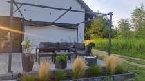 Aranżacja: Antracytowa metalowa pergola tarasowa 4x4 wolnostojąca - Niro Grey