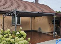 Aranżacja: Antracytowa metalowa pergola tarasowa 4x4 wolnostojąca - Niro Grey