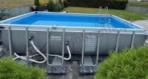 Aranżacja: Basen naziemny prostokątny BESTWAY 56671 488x244x122cm Steel Pro MAX