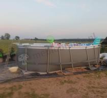 Aranżacja: Basen stelażowy 56448 BESTWAY 488x305x107cm Steel Pro Max Oval