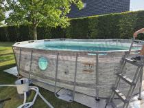 Aranżacja: Basen stelażowy 56946 BESTWAY 488x305x107cm Steel Pro Max Splashview