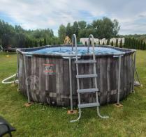 Aranżacja: Basen stelażowy BESTWAY 610x366x122cm Steel Pro Max Oval 5611R