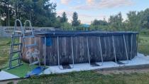 Aranżacja: Basen stelażowy BESTWAY 610x366x122cm Steel Pro Max Oval 5611R