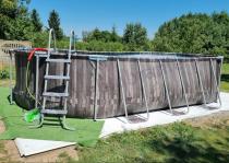 Aranżacja: Basen stelażowy BESTWAY 610x366x122cm Steel Pro Max Oval 5611R