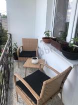 Aranżacja: Beżowy komplet mebli na balkon dla 2 osób Morrone Duo Yellow & Black
