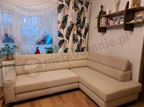 Aranżacja: Beżowy narożnik nowoczesny z funkcją spania do salonu Livio 249x184 cm Matt Velvet 08 prawy