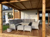 Aranżacja: Beżowy narożnik ogrodowy z regulowanymi fotelami - Laritto Corner XL - Beige