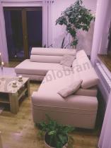 Aranżacja: Beżowy nowoczesny wypoczynek do salonu Livio 249x184 cm Matt Velvet 08 lewy