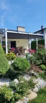 Aranżacja: Biała Aluminiowa pergola na taras Kirn 3x4 - Grey White