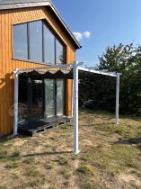 Aranżacja: Biała Aluminiowa pergola na taras Kirn 3x4 - Grey White