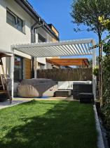 Aranżacja: Biała wolnostojąca pergola tarasowa 3x4 aluminiowa Mirador Deluxe