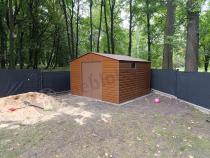 Aranżacja: Blaszak drewnopodobny Dummer 340x323x229cm (10,2m2) – Wood