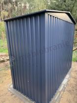 Aranżacja: Blaszak narzędziowy Hartt Plus 240x120x205cm - z drzwiami na zawiasach - Antracyt A16