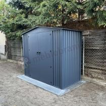 Aranżacja: Blaszak narzędziowy Hartt Plus 240x120x205cm - z drzwiami na zawiasach - Antracyt A16