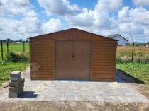Aranżacja: Blaszana szopa na narzędzia ogrodowe Agger 340x319cm (10,2m2) – Wood