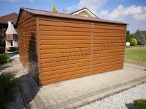 Aranżacja: Blaszana szopa na narzędzia ogrodowe Agger 340x319cm (10,2m2) – Wood