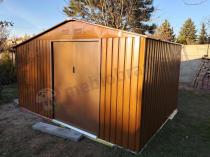 Aranżacja: Blaszany domek narzędziowy z drewutnią Wipper 342x255cm (6,5m2) – Wood