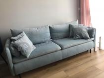 Aranżacja: Błękitna kanapa Asti z funkcją spania 215x96cm