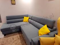 Aranżacja: Błękitny narożnik z funkcją spania Livio 249x184 cm Evolution 13 ice blue lewy