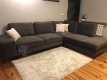 Aranżacja: Brązowa rogówka nowoczesna do salonu Flavio 293x214 prawy