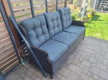 Aranżacja: Brązowa sofa ogrodowa dla 3 osób 180cm Laritto