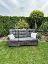 Aranżacja: Brązowa sofa ogrodowa dla 3 osób 180cm Laritto