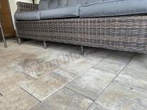 Aranżacja: Brązowa sofa ogrodowa dla 3 osób 180cm Laritto