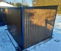 Aranżacja: Brązowa szopa na narzędzia Nittel Plus 300x240 cm - drzwi na zawiasach - Wooden