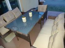 Aranżacja: Brązowe meble technorattanowe na taras Torino Grande - Carmel