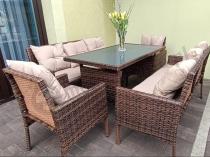 Aranżacja: Brązowe meble technorattanowe na taras Torino Grande - Carmel