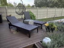 Aranżacja: Brązowy leżak ogrodowy do hotelu Jaipiur Sun Lounger