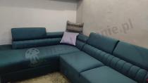 Aranżacja: Butelkowozielony narożnik elegancki w kształcie litery L Laurence 275x205 cm lewostronny