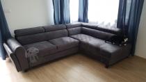 Aranżacja: Ciemnoszara rozkładana rogówka 265x197 Kairos Monolith 92 prawostronny